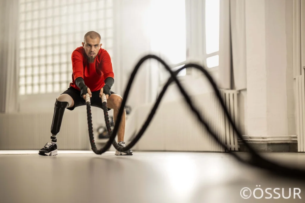 Beinprothese von Oessur im Fitness
