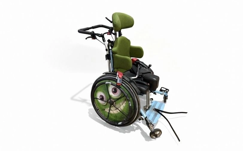 Rollstuhl mit Kinderdesign