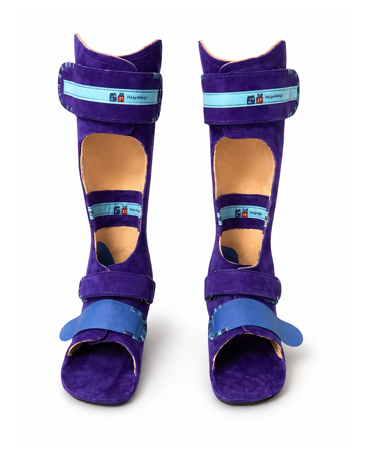 Beinorthese lila fuer Kinder