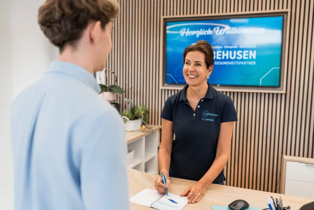 Individuelle Kundenberatung im Sanitaetshaus
